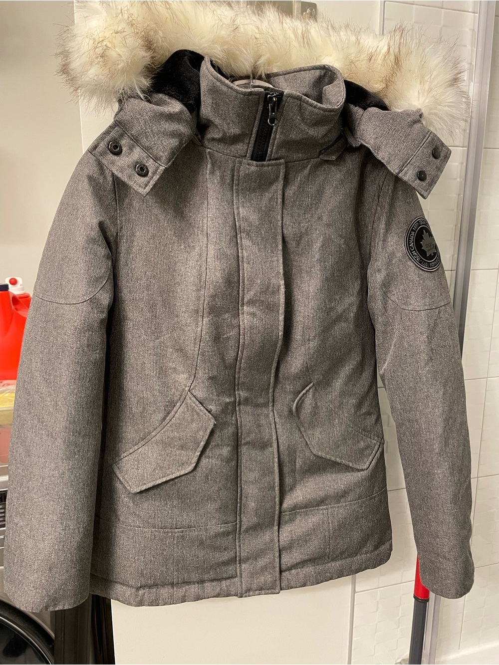 Toboggan Winter down Parka with Faux Fur Trim
